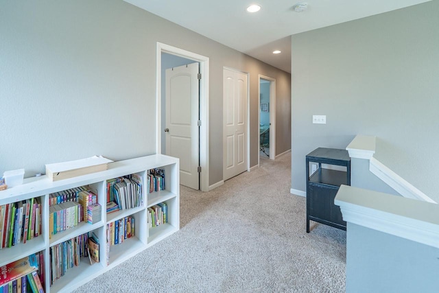 7236 N Beau Ave, Milwaukee, WI 53224 - sitting room featuring carpet, recessed lighting, and an upstairs landing