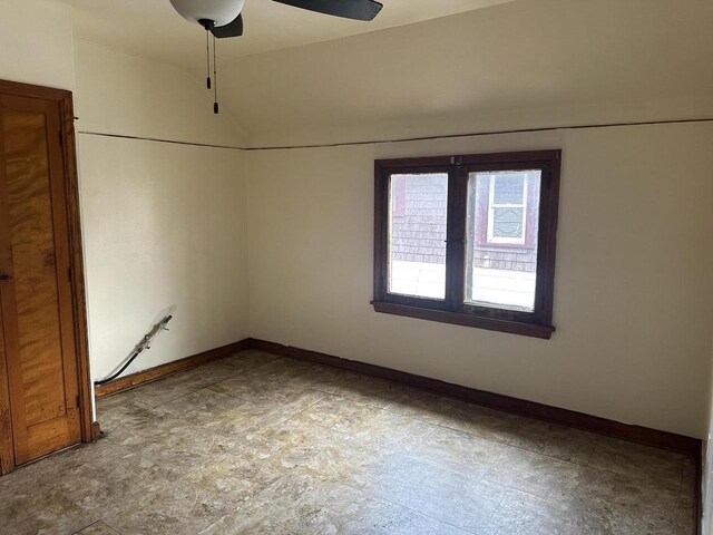 3747 N Vel R Phillips Ave, Milwaukee, WI 53212 - spare room with baseboards and a ceiling fan