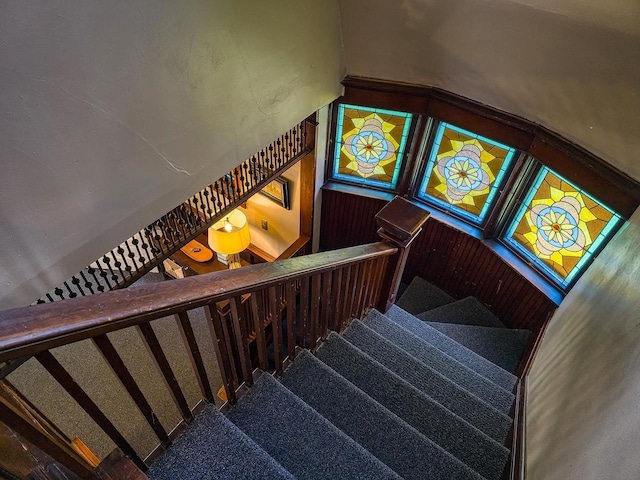318 E Mary St, Darlington, WI 53530 - stairway featuring carpet