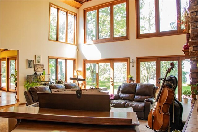 18845 64th Ave, Chippewa Falls, WI 54729 - living area with a towering ceiling and healthy amount of natural light