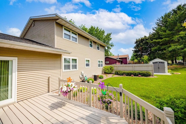 417 Raintree Dr, Fort Atkinson, WI 53538 - wooden terrace with a shed