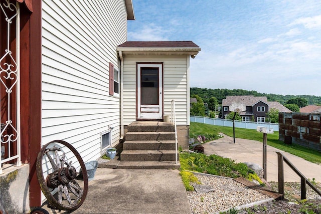 4884 Brewery Rd, Cross Plains, WI 53528 - doorway to property featuring a shingled roof