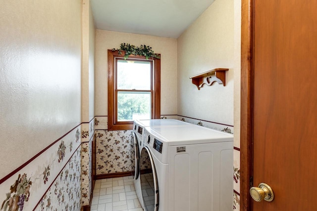 4884 Brewery Rd, Cross Plains, WI 53528 - washroom with washer and clothes dryer and light floors