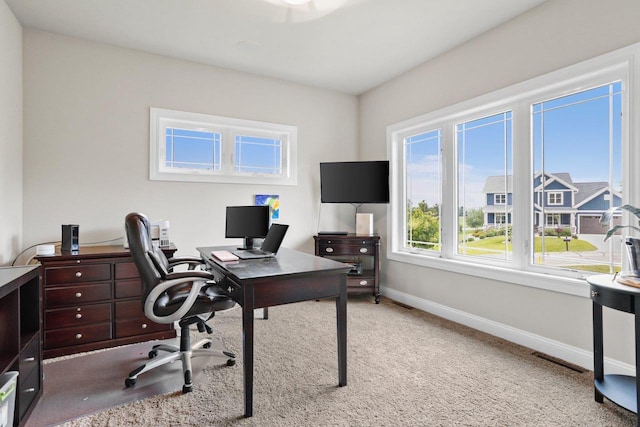 3403 Whistling Wind Way, Sun Prairie, WI 53590 - carpeted home office with baseboards