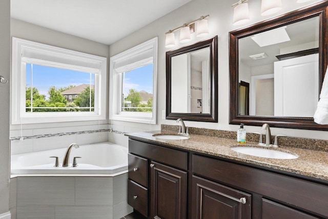 3403 Whistling Wind Way, Sun Prairie, WI 53590 - full bath featuring double vanity and a garden tub