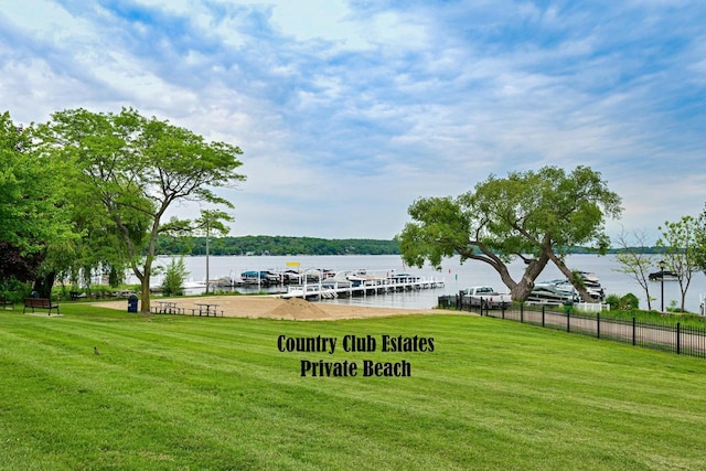 933 Juneau Dr, Fontana, WI 53125 - view of community with a water view