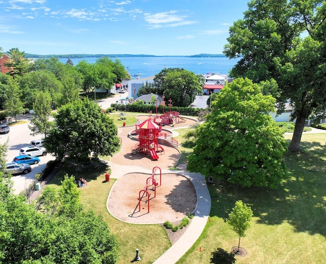 933 Juneau Dr, Fontana, WI 53125 - bird's eye view of a nearby body of water and a park