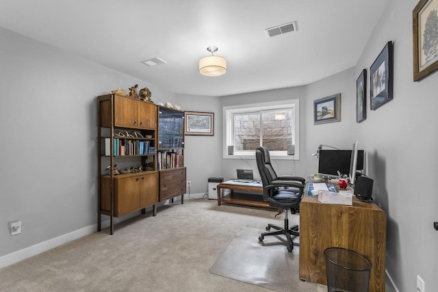 W7535 Cross Country Ln, Hortonville, WI 54944 - home office featuring light colored carpet and baseboards