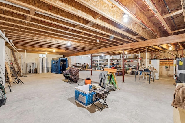 N6471 12 Corners Rd, Black Creek, WI 54106 - unfinished basement featuring gas water heater