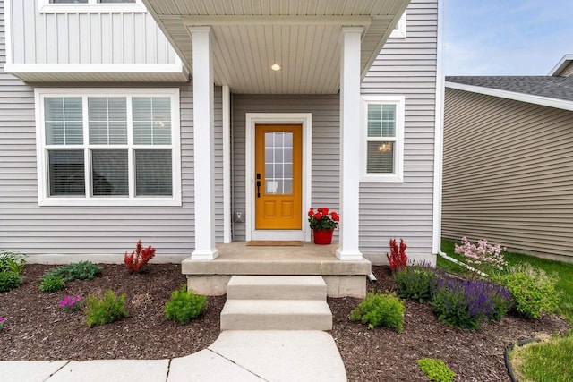 447 Crusader Pt, Waunakee, WI 53597 - property entrance with board and batten siding
