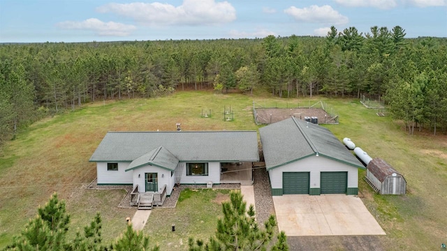14303 Rock N Roll Ln, Gordon, WI 54838 - aerial view of property and surrounding area with a forest