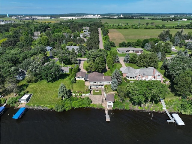 8303 163rd St, Chippewa Falls, WI 54729 - aerial overview of property's location with a nearby body of water