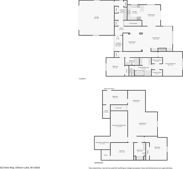 522 Otto Way, Elkhart Lake, WI 53020 - floor plan / room layout