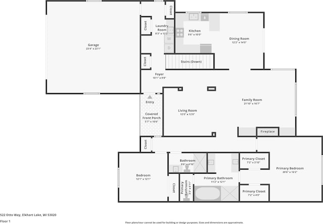 522 Otto Way, Elkhart Lake, WI 53020 - home floor plan