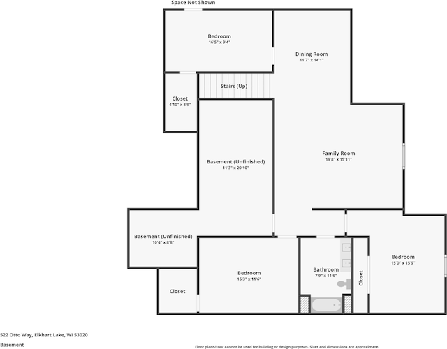 522 Otto Way, Elkhart Lake, WI 53020 - floor plan / room layout
