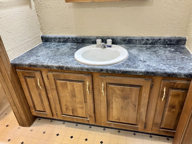 788 S River Rd Unit 7, West Bend, WI 53095 - bathroom with a textured wall and vanity
