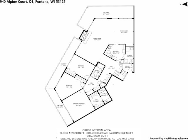 940 Alpine Dr Unit 01, Fontana, WI 53125 - home floor plan