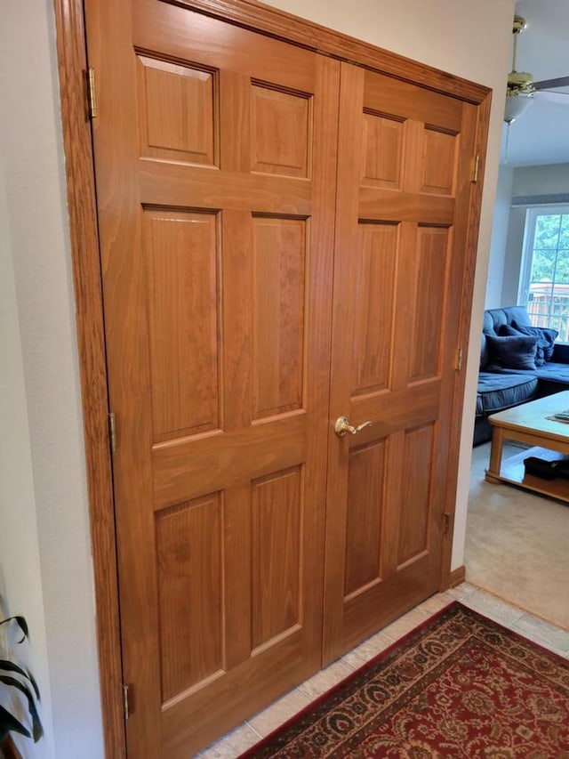 2832 E Somers Ct, Cudahy, WI 53110 - detailed view of ceiling fan and carpet flooring