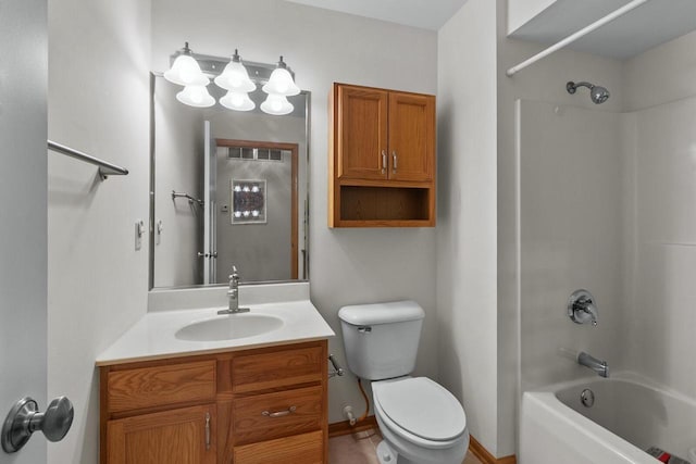 91 Potawatomi Rd Unit N-2, Williams Bay, WI 53191 - full bath with toilet, shower / bath combination, vanity, and baseboards