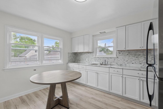 3612 N 57th St, Milwaukee, WI 53216 - kitchen with a sink, plenty of natural light, freestanding refrigerator, and light countertops