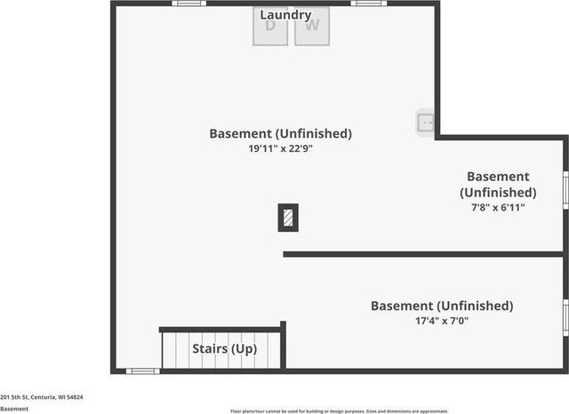 201 5th St, Centuria, WI 54824 - property floor plan