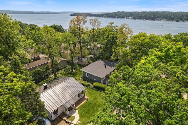 539 Highland Rd, Williams Bay, WI 53191 - view from above of property with a large body of water
