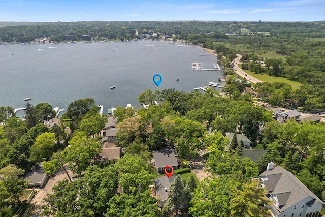 539 Highland Rd, Williams Bay, WI 53191 - aerial overview of property's location with a nearby body of water and nearby suburban area
