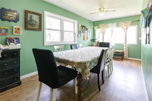 1843 190th St, Centuria, WI 54824 - dining area featuring plenty of natural light, wood finished floors, and baseboards