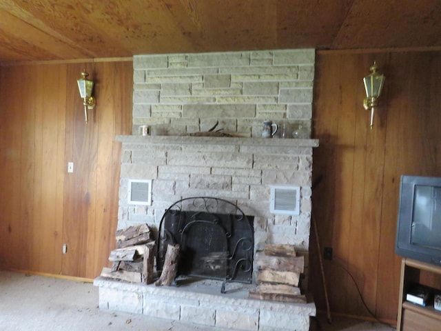 N10380 Howard Dr, Fox Lake, WI 53933 - detailed view of wooden walls and wood ceiling