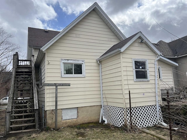 856 8th St, Beloit, WI 53511 - view of side of home with stairs