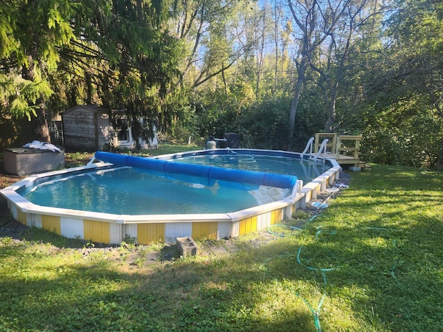 1001 W Fairfield Ct, Glendale, WI 53217 - view of pool featuring a yard and a covered pool