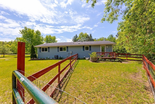 9432 James Ave, Sparta, WI 54656 - rear view of property featuring a deck