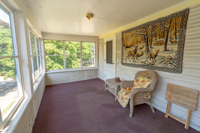 643 Park Ave, Beloit, WI 53511 - sunroom / solarium featuring carpet flooring