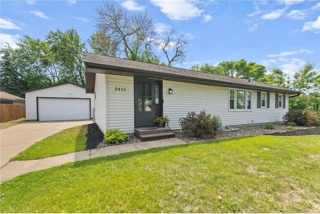 8499 Heron Ave, Cottage Grove, MN 55016 - ranch-style house featuring a garage and an outdoor structure