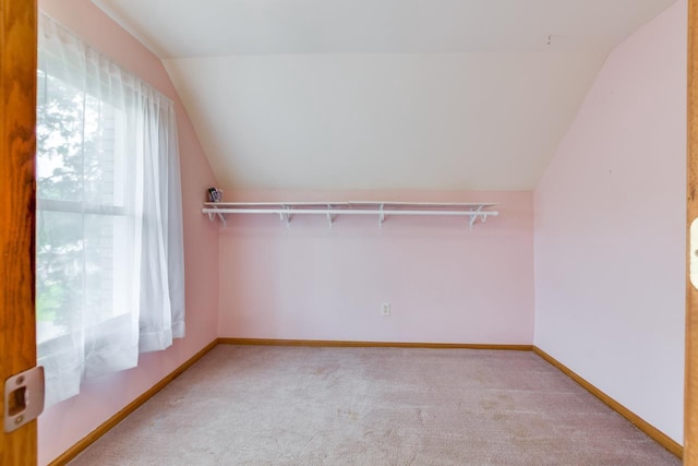 412 High St, Arena, WI 53503 - walk in closet with lofted ceiling and carpet floors