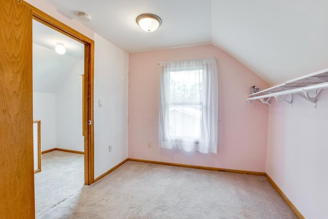 412 High St, Arena, WI 53503 - additional living space featuring lofted ceiling and carpet floors