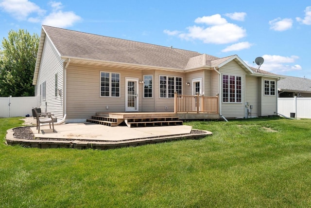 4017 Sandhill Dr, Janesville, WI 53546 - back of property with a deck