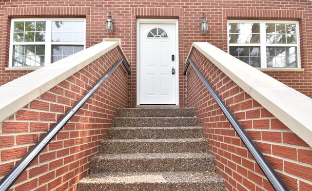 6023 241st Ave, Salem, WI 53168 - property entrance featuring brick siding