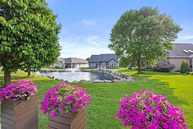 878 Whisper Falls Ln, Menasha, WI 54952 - view of green lawn featuring a water view