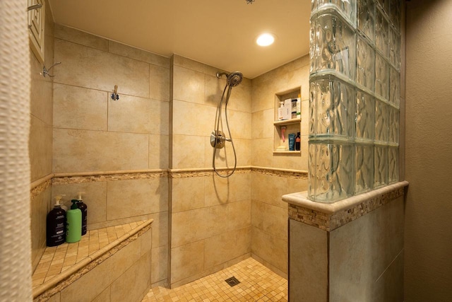 1545 Arboretum Dr Unit 315, Oshkosh, WI 54901 - full bathroom featuring walk in shower and recessed lighting