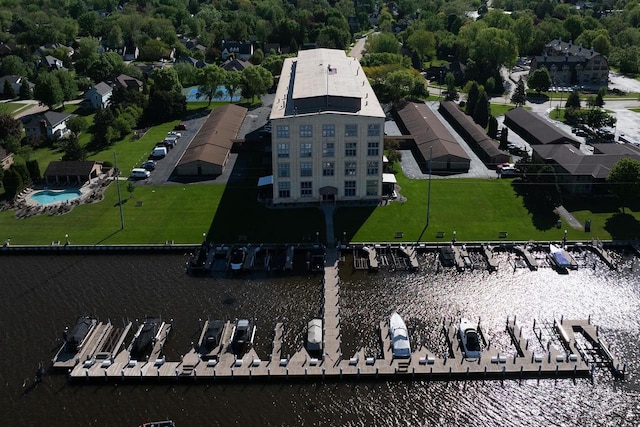 1545 Arboretum Dr Unit 315, Oshkosh, WI 54901 - drone / aerial view of a large body of water and numerous boat docks
