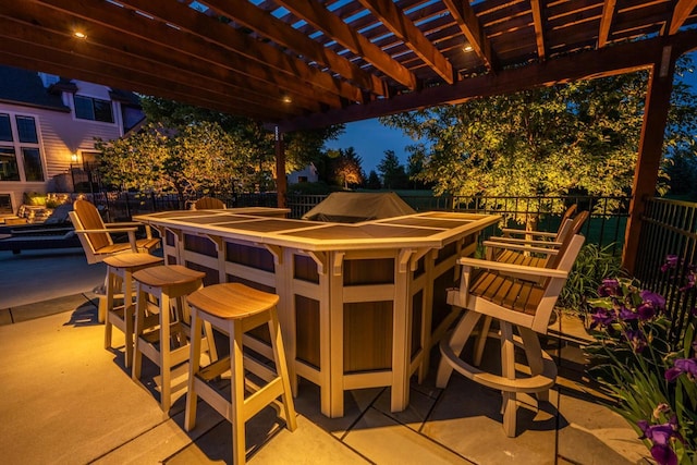 5015 Joshua Dr, West Bend, WI 53090 - view of patio / terrace with a pergola