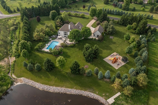 5015 Joshua Dr, West Bend, WI 53090 - aerial view of a pool