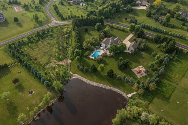 5015 Joshua Dr, West Bend, WI 53090 - view of property location featuring a nearby body of water, rural landscape, and a pool area