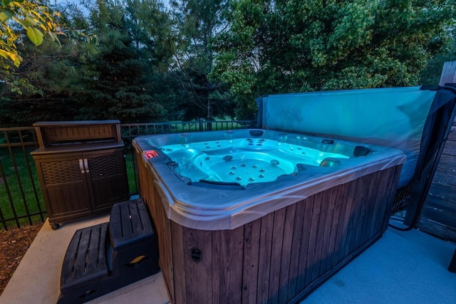 5015 Joshua Dr, West Bend, WI 53090 - view of pool with a hot tub