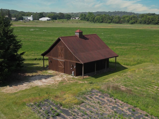 W395S3611 Hardscrabble Rd, Dousman, WI 53118 - view of barn with a lawn and a view of countryside