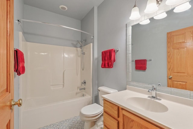 2432 Forest Hill Ct, Waukesha, WI 53188 - full bath with vanity, shower / tub combination, and toilet