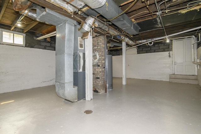 912 Harvey St, Beloit, WI 53511 - below grade area with gas water heater and heating unit