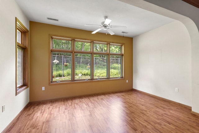 6758 Raymond Rd Unit 109, Madison, WI 53719 - empty room with wood finished floors and ceiling fan