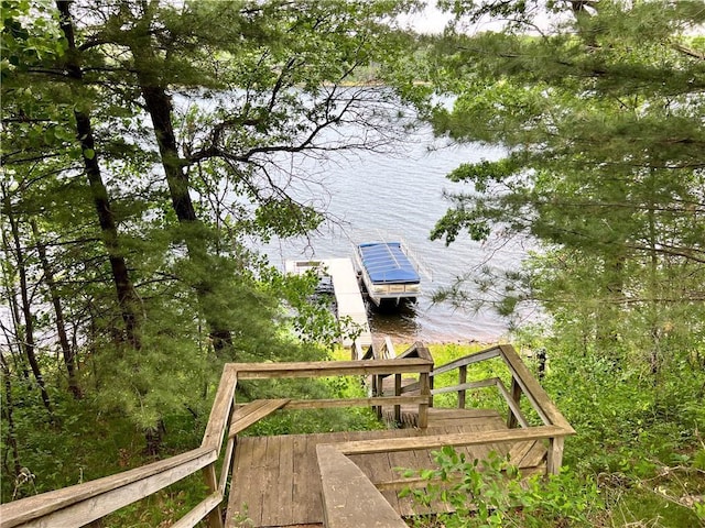 24730 Scenic View Ln, Spooner, WI 54801 - dock area featuring a water view